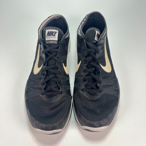 Nike Flex Supreme TR 3 Black White Lace Training Shoes Women's Size 11 Men's 9.5 - Picture 3 of 10